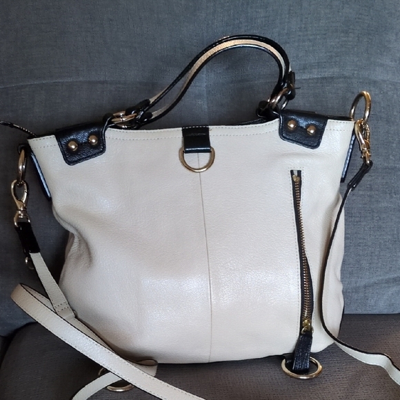 Sazaby Handbags - Two-Tone Black and Cream Women's Bag